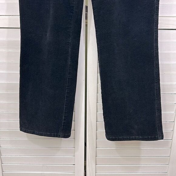 Woolrich Corduroy Pants Size 8 Black Stretch Straight Leg - Picture 5 of 11